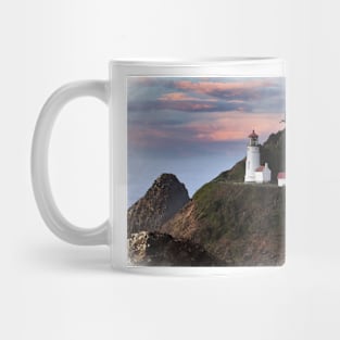 Heceda Head Lighthouse Watercolor Mug